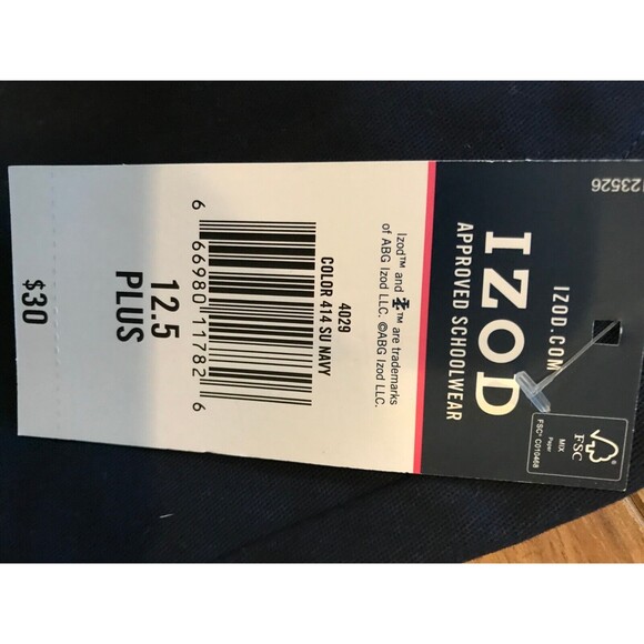 Juniors Shorts 12.5 PLUS Navy Pull-on Izod Approved Schoolwear NWT - Picture 3 of 5